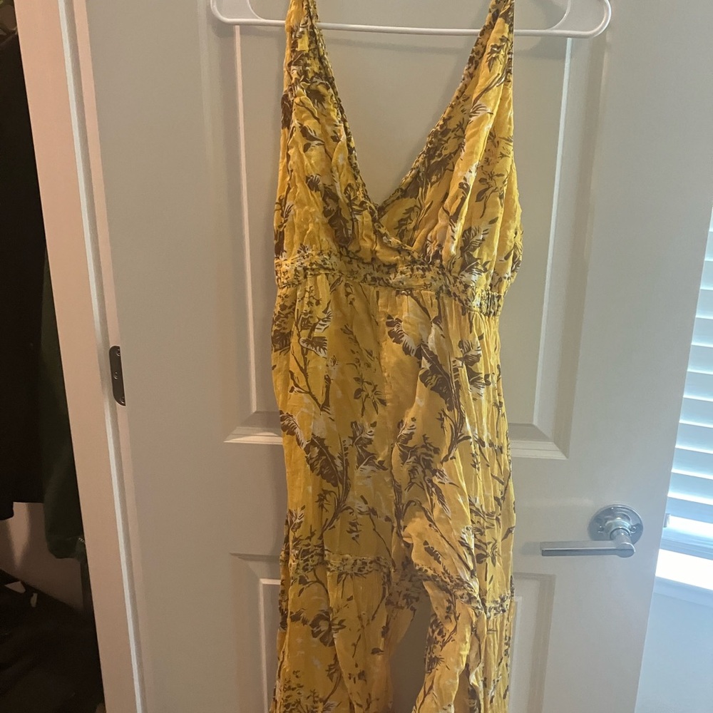 Free People Yellow jumpsuit